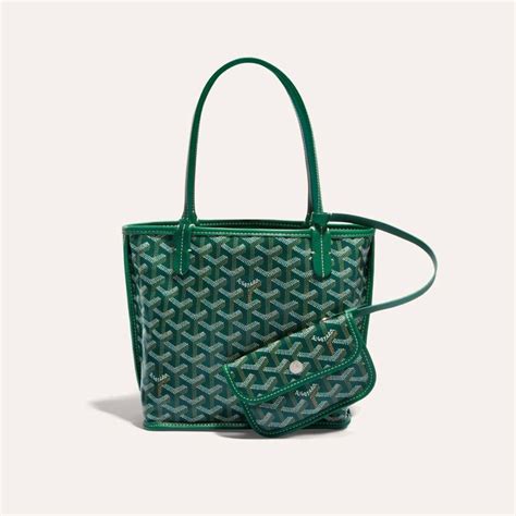 green goyard mini tote|goyard vendome mini bag price.